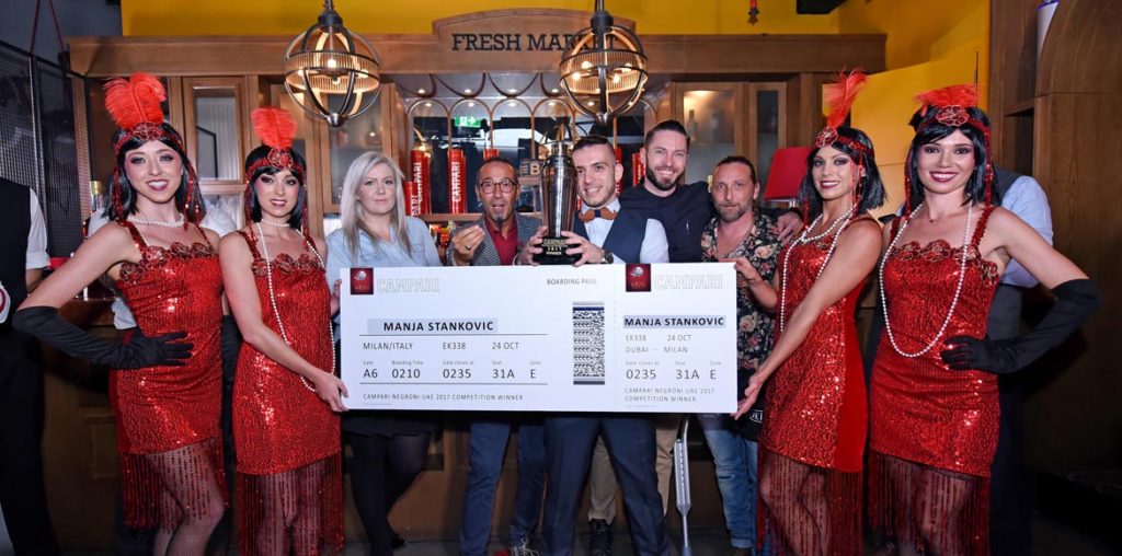 Manja Stankovic, winner of Campari Negroni Competition Dubai 2017, Zoe Bowker