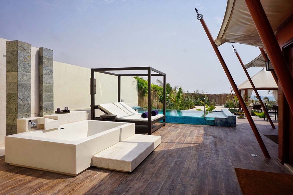 Ritz Carlton al hamra beach villas hotel review dubai staycation uae
