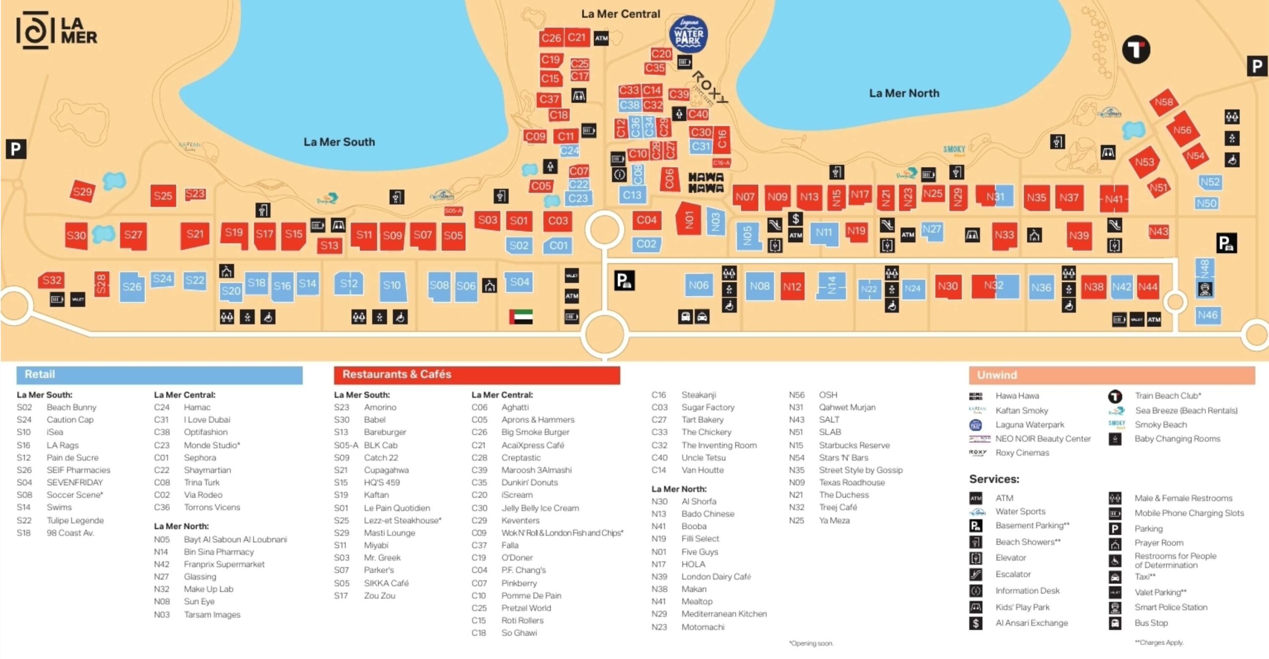 la mer dubai map